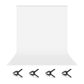 【送料無料】UTEBIT 背景布 白 撮影用 背景シート 150 x 200 cm シワが出来やすくない バックグラウンド 写真撮影 スタジオ背景 スクリーンシート 撮影 ビデオ 対応 Background Clothes White ポリエステル サイズ1.5m x 2.0m