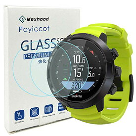 【送料無料】Poyiccot (2枚入り)Suunto D5 Dive Computer 液晶保護フィルム、9H硬度0.3mm 超薄型液晶カバー強化ガラス保護フィルム 液晶プロテクター Suunto D5 Dive Computer