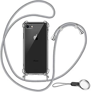 OJBSEN iPhone SE 3/2 �p�P�[�X �A�C�t�H�� SE ��3����/��2���� �P�[�X iPhone7/8 �p�P�[�X [�X�g���b�v2��t��] ���߉\�� �V�����_�[ ������ ��|�� �R�t�� ���^ ���� PC + �y�� �V���R�� �N���A TPU�o��