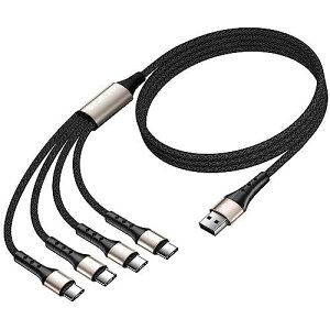 y2{Zbg/1.2m zSIQIWO USB Type C P[u ϋviC҂4 USB C|[g̃}`RAR[hQC3.0[d 480Mb/sf[^]Samsung Galaxy S22 S10 S9 A51 A11/Note 20 10 9/PS5/Sony Xperia/LG/Fujitsu/Huawei/