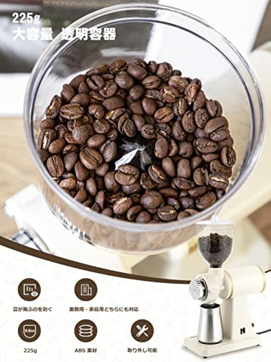 楽天市場】Huanyu コーヒーミル 電動 コーヒーグラインダー 粒度8段  