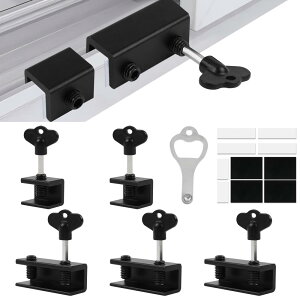 LUCKYBEE 窓ロックストッパー 窓 ロック 子供 6個セット 防犯グッズ 網戸ロック サッシ ストッパー 工具付き ベランダ 調整可能 補助錠 鍵 子供/高齢者/ペット 転落防護 徘徊 対策