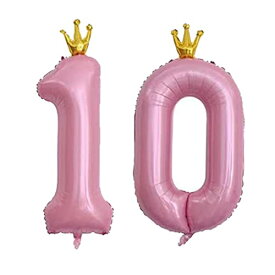 【送料無料】【LEISURE CLUB】誕生日 数字バルーン 数字1+0 10歳 40インチ ピンク 風船 セット バースデー パーティー バースデー デコレーション セット きらきら風船 パーティー お祝い 結婚式 記念日 お祝い 誕生日 飾り付け (ピンク、1+0)
