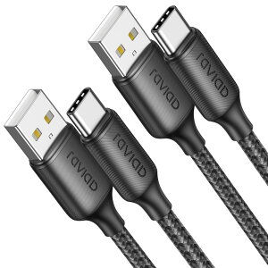 RAVIAD USB Type C P[uy2m/2{Zbgz^Cvc P[u 3A }[d QuickCharge3.0Ή USB2.0Ki USB-A to USB-C R[h ϋviC҂ iPhone 16/15ProMAX,iPad Pro,SamsungGalaxyS24/S23/S22/S21/S20,Sony,Pixel,^