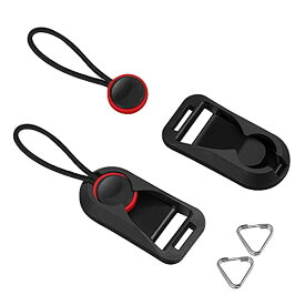 【送料無料】Cobby アンカーリンクス ストラップアダプター 三角リング付 カメラ・双眼鏡に汎用 黒+赤 (2枚セット)