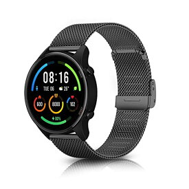 [HeeNia] Xiaomi Watch S1 Pro/Xiaomi Watch S1 Active/Xiaomi Watch S1/Mi Watch 対応 バンド 金属ベルト ステンレス製 替えベルト 長さ調節可能 男女兼用 HUAWEI WATCH Ultimate/Huawei Watch Buds/Huawei Watch GT 3 Pro 46mm 用 交換バンド (ブラック)