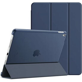 JE Direct iPad Pro 9.7 ケース レザー 三つ折スタンド オートスリープ機能 スマートカバー (紺)