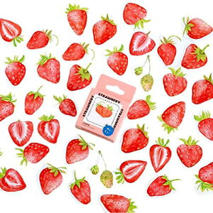 Alideco 92枚 ブランド フレークステッカー シール コラージュ 素材 ペーパー 素材紙 レトロ かわいい ストロベリー 韓国 シール帳 ,メモ用紙ノート素材、日記装飾用品 (youyoucaomei)