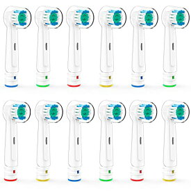 【送料無料】【12本入り】Dealswin ブラウン オーラルB 電動歯ブラシ 用の 替えブラシ Braun oral b 用の 替えブラシ 替え歯 互換品 ベーシックブラシ 家庭用 歯垢除去 フレキシソフトカラーリング付 12本入り