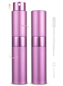 UULANFA 香 水アトマイザー【360°回転・8ml・携帯用アトマイザー】詰め替え簡単 防漏 持ち運び便利 コンパクトデザイン 香 水容器 分けボトル 旅行 デート 仕事 男女兼用 香 水瓶対応 スポイト