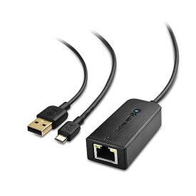 【送料無料】Cable Matters 有線 LAN アダプタ Micro USB LAN変換アダプタ Fire TV Stick LAN変換アダプタ USB2.0 Micro-B 有線LANアダプタ 480Mbps ChromecastとGoogle Home Mini などビデオストリーミング用 Roku Expressに非対応
