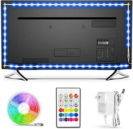 【送料無料】BASON led テープライト RGB テレビバックライト24キーリモコン操作 5.5m 間接照明 5050 SMD 電源給電式 リモコン付き 3M強力粘着テープ イルミネーション クリスマス飾り パーティー 雰囲気作り