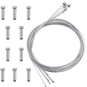 自転車 ブレーキ用インナーケーブル, CTRICALVER 6個ブレーキケーブル,ブレキーライン シルバー ステンレス製 耐久 長さ1.7m マウンテンバイク用自転車パーツ