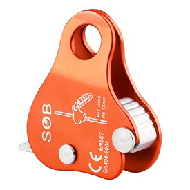 【送料無料】TRIWONDER クライミング プーリー 滑車 マイクロプーリー 登山 運搬 輸送 ツリークライミング Climbing Pulley (シングルプーリー - オレンジ)