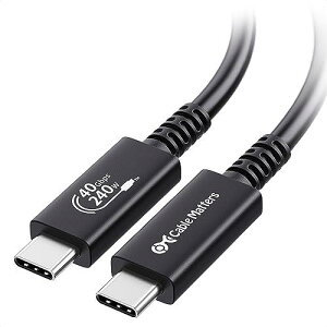 Cable Matters USB-IFF؎擾 USB4 P[u 0.8m 40Gbpsf[^] 8K𑜓x 100W PD[dΉ USB-C/Thunderbolt 3/Thunderbolt 4ƊS݊\