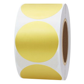 Hybskカラーラベルシール 丸型 丸シールロール直径38mm粘着ラベル1ロール500枚丸シール ラベル書類袋のオフィス用品オフィス用 ラベルシール 丸（ゴールド）