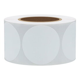 Hybskカラーラベルシール 白 丸型 丸シール 白 直径38mm手書き粘着ラベル1ロール500枚丸シール ラベル書類袋のオフィス用品オフィス用 カラーシール 丸（白）