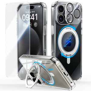 yςȂzJUESHITUO 3 in 1 iPhone 16 Pro p P[X X^h P[X 360°] MagSafe[dΉ y1XXN[ی+1XYیzt phone16pro P[X ČRMILKi ACtH16 pro p P[X 6.3