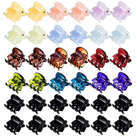 YFFSFDC ミニ ヘアクリップセット 36個セット バンスクリップ 前髪クリップ シンプルなヘアアクセサリー