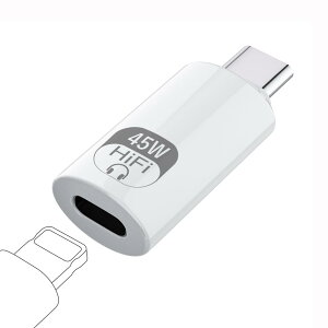EKVUVKE CgjO ^Cvc ϊCzΉ+45W }[dy2025 @\VŁz, 480Mbps], I[fBI ʘb/y/ʒ,Lighting USB-C ϊ CzΉ-HiFi-DAC 16bit/48KHz, iPhone 16 