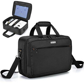 【送料無料】CURMIO プロジェクターケース 大容量タイプ ラップトップ収納可 複数のポケット 多くのモデルに対応 プロジェクターキャリングケース ケースのみ 黒