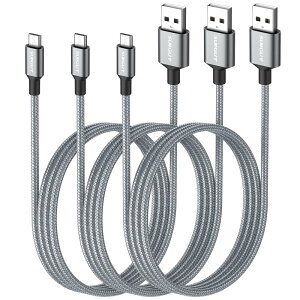 SUNGUY Micro USBP[u 1M y3{gz }CN usbP[u AhCh Micro-B 2.4A}[d&480Mbpsf[^] ϋviC҂ Galaxy S7/S6/S4AMotorola Moto G4/G5S/E4ALG V10/G4/ Stylo 2/Stylo 3 Plus