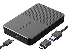 【送料無料】ElecGear USB C 3.1外付けディスクエンクロージャ、7mm?15mm 2.5インチSATAハードドライブケース、厚型および標準2.5インチHDDおよびSSD用のポータブルキャディコンバーター、タイプAケーブルおよびUSB Cアダプター