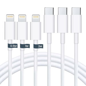 y2024V MFIF؁ziPhone [dP[u USB-C CgjOP[u 0.5M/1M/2M 3{ 20W PDΉ ^CvC to LightningP[u ACtH[dP[u }[d f[^] fh~ ϋv iPhone1