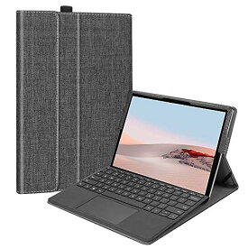 【送料無料】Fintie New Microsoft Surface Go 3 2021 / Microsoft Surface Go 2 2020 / Microsoft Surface Go 2018 10インチ ケース PUレザー 薄型 軽量 スタンド機能 マルチ視角 ペンホルダー付き Surface Go ケース 専用スタンドカバー (デニムチャコール)