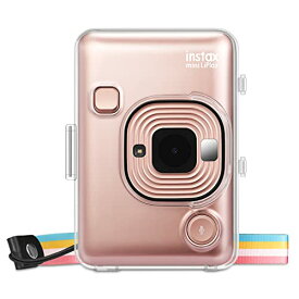 【送料無料】Fintie FUJIFILM 富士フイルム instax mini LiPlay インスタントカメラ専用ケース 保護カバー クリア カメラケース ストラップ付き 軽量 全面保護 傷つけ防止 透明 ハード PVC カバー クリスタルシェル