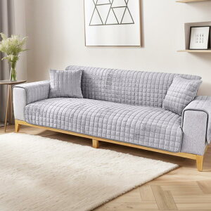 Melvint ソファーカバー 2人掛け 厚地 冬用 【ふわふわ・暖かい】 北欧 マイクロファイバー フランネル 吸湿発熱 蓄熱 抗菌防臭 滑り止め加工 あったかい キズ防止 肘付き 洗える 傷防止 犬猫