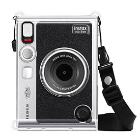 【送料無料】Fintie for FUJIFILM 富士フイルム instax mini EVO インスタントカメラ専用ケース 保護カバー クリア カメラケース ストラップ付き 軽量 全面保護 傷つけ防止 透明 ハード PVC カバー クリスタルシェル(クリア)