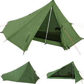 【送料無料】UnderwoodAggregator ワンポールテント キャンプ ソロテント 軽量 - 簡易テント コンパクト ソロキャンプテント ツーリング 登山 テント 一人用 山岳 設営簡単 通気 防水 キャンプ用品 テント（トレッキングポールは含まれません）