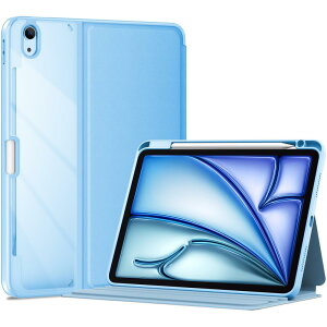 ProCase iPad Air 11C` M2 P[X 2024 Air 5E6 10.9C`p tHIJo[ y[ Pencil Pro & USB-CΉ I[gX[vΉ (u[)
