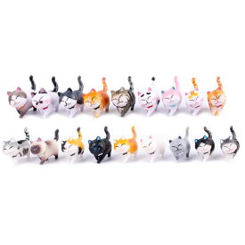 【送料無料】AAGWW 働物フィギュア 猫 フィギュア 子猫玩具セット ミニトイ フィギュア 猫キャラ 誕生日 パーティー小物 ダーク系(合計18個入り、デザイン1*9個+デザイン2*9個)