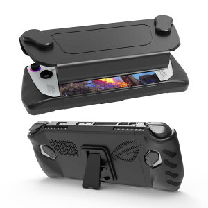 Uniraku ROG Ally �S�ʕی�P�[�X ROG Ally �p�\�t�g�V���R���ی�P�[�X �_��TPU �f�ނ�PC��ʕی�P�[�X �Ռ��z�� �S�ʕی� �C�菝�h�~ �����h�~ ���[�Ǝ����^�тɕ֗� (�u���b�N)