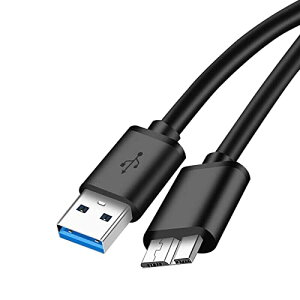 【送料無料】USB3.0ケーブル (50cm) LpoieJun.HH USB A オス to microB オス データケーブル 高速データ転送対応 Galaxy S5/Galaxy Note 3/HDD/SSD外付けドライブ対応 マイクロB変換ケーブル 金属コネクタ 耐久性