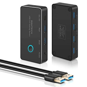 yzRSHTECH USB ؂ւ 3.0 PC 2p 25o 5Gbps USB ؑ֊ I[fBIt }EX L[{[h v^ Ή 蓮ؑ֊@ USB A-AP[ux2(1.2m)(RSH-A201)