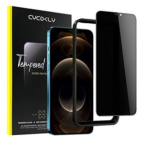 �y���������ziPhone12pro max�p�i6.7�C���`�j �K���X�t�B���� �`�����h�~ �y25° �v���C�o�V�[�ی�z CYCOKLY 2.5D�S�ʕی� ���{���f�ވ��Ɏq�� �h�o �d�x9H �w��h�~ ���������z�� �C�A�h�~