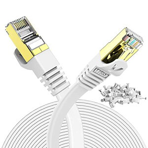 10m LAN�P�[�u�� CAT7 ���� Veetop �M�K�r�b�g 10Gbps 750MHz �J�e�S��-7 ���� ���c���L RJ45�R�l�N�^ ��R�� �ό� ���O �ω��� �t���b�g �ܐ܂�h�~ �C�[�T�l�b�g�P�[�u�� STP PS4 PoE ADSL��� CATV��� ��