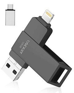 Vackiit yMFiF؎擾ziPhonepUSB[ 128GB USBtbVhCu USB 3.0 tbV[ X}z f[^ۑ ʐ^ obNAbv lightningRlN^ iPhone/iPad/PC/Android/Macp eʕs