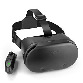 【送料無料】VRゴーグル スマホ用 Nino nly VRヘッドセット スマホ vr 瞳孔/焦点調節可 VRメガネ ブルーライトカットレンズ 約120°超視野角 800度近視適用 iPhone用、Android 5-7インチスマホ適用 Bluetoothリモコン付 3D動画 VR動画 通気性