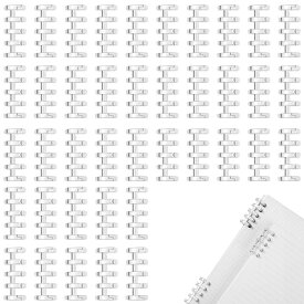 Chisafly ルーズリーフ リング ルーズリング バインダーリング 40個セット 収納ケース付き 5穴 穴径15mm 製本用とじ具 プラスチック 透明 a4 a5 b5 単語帳 取り外し可能 資料保存 整理 手帳 (クリア)