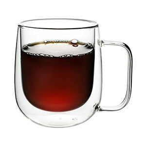 �y���������zVKCHEF �_�u���E�H�[�� �O���X�J�b�v 300ml 1�� ��d�\�� �ϔM�K���X �R�[�q�[�J�b�v �O���X �}�O�R�b�v ������� �e�B�[�J�b�v �ۉ� �ۗ� ���I���Ȃ� �M�t�g �K���X�H�� �H��@��