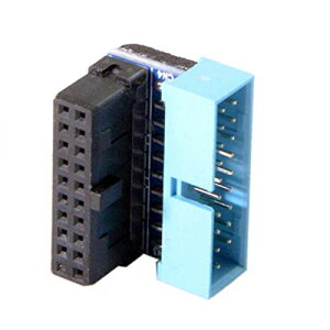 Cablecc USB 3.0 20�s�� �I�X�����X �����A�_�v�^�[ �㉺����90�x �}�U�[�{�[�h���C���{�[�h�p (������)