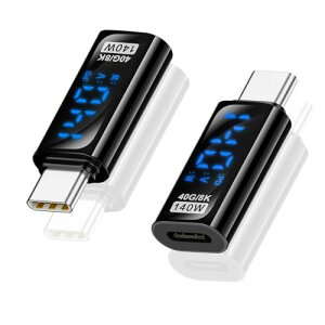 Poyiccot USB C A_v^40GbpsAUSB Type C A_v^140WAUSB-C to USB-C o̓XN[\ ϊA_v^A LEDo̓XN[\ USB Type-C ϊA_v^ }[d &] gѓdb/bvg