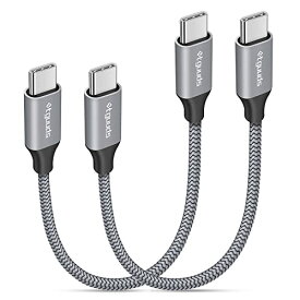 USB C ケーブル【0.15m 2本】etguuds タイプc ケーブル 短い pd対応 60W急速充電 Type c to Type c ケーブル 15cm CtoC ケーブル 短さ 高耐久ナイロンMacbook、iPad Mini 6/Pro/Air、Galaxy S23 Ultra S23 S22 S21 S20 S10 A53 M23、PixelなどUSB-C機器対応