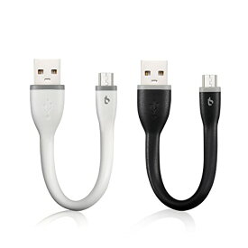 BigBlue 15cm 2本 Micro USB ケーブル 2.0A アンドロイド充電 短い マイクロusbケーブル データ転送 Samsung 富士通 Motorola Sharp Nokia 京セラ Huawei Blackberry など Android スマートフォン対応