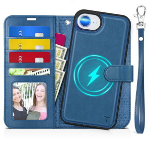 TUCCH iPhone 16e Ή P[X 蒠^ 2 in 1 ACtH[16e Jo[ Xgbvt O [RFIDubLO] J[h|Pbgt uX^h@\ Ռz Sʕی PU 