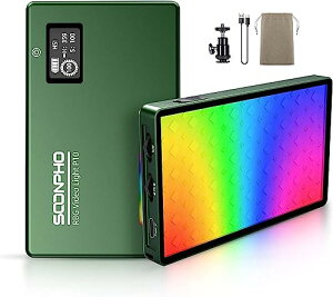 Soonpho LEDBepCg RGBrfICg ledCg JƖ 4400mAhobe[ ϏƖCg 2500k-8500k iK CRI97+ 12FXƖ Be y ⏕Ɩ PSEF؍ USB-C[d ^LED